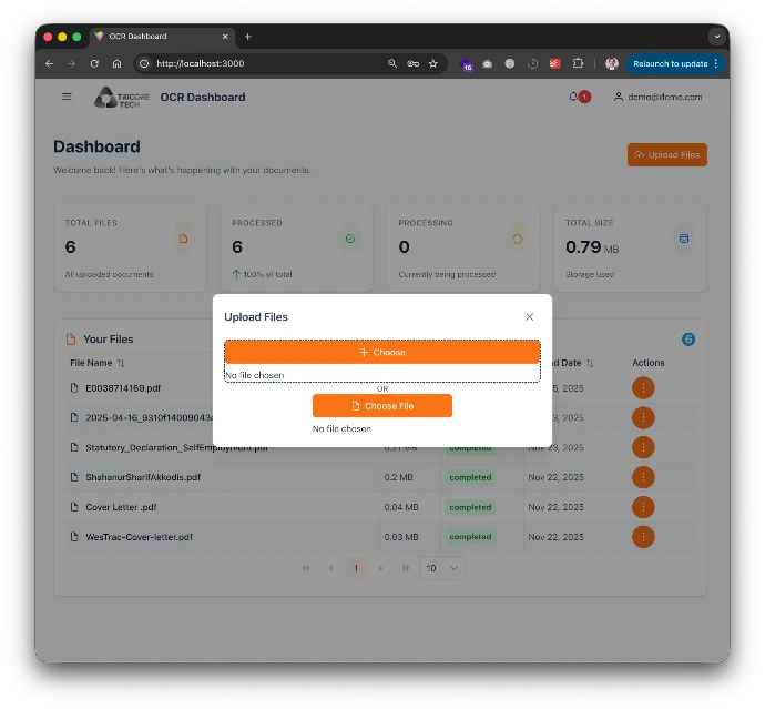OCR PDF Dashboard Capture